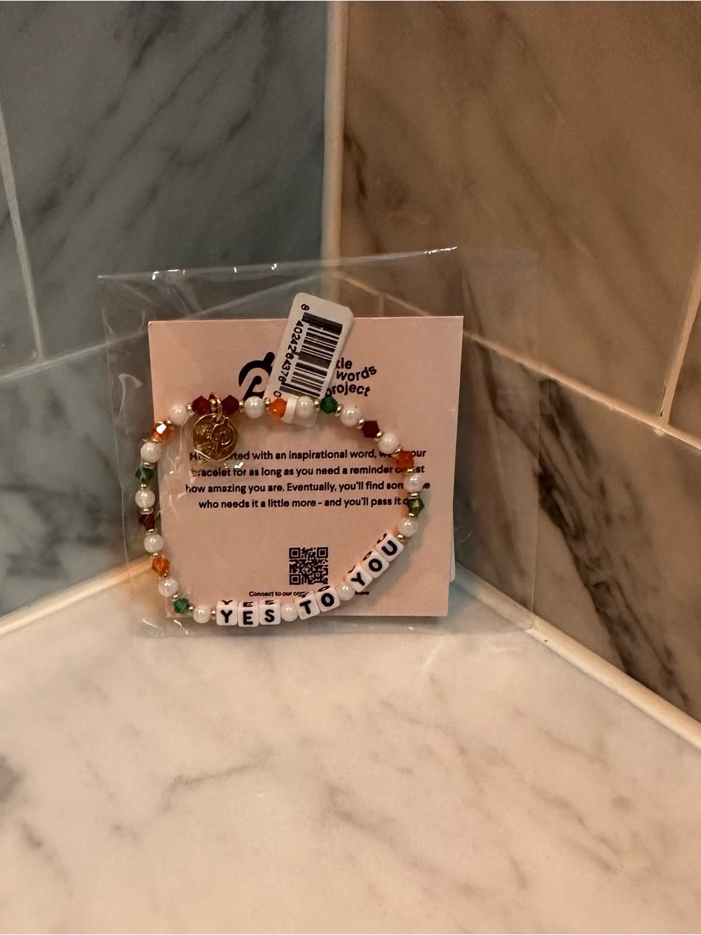 Little words project x peloton  'YES TO YOU' Multicolor Beaded Bracelet